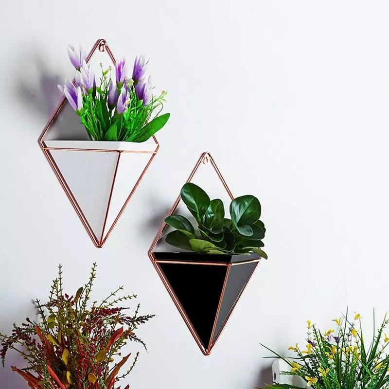 Geometric Modern Hanging Planter Plant Pots Holder For Home Wall Decorations - Plant Pot Holders For Walls